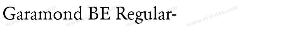 Garamond BE Regular字体转换